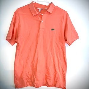 Lacoste Size Medium Coral Polo Shirt